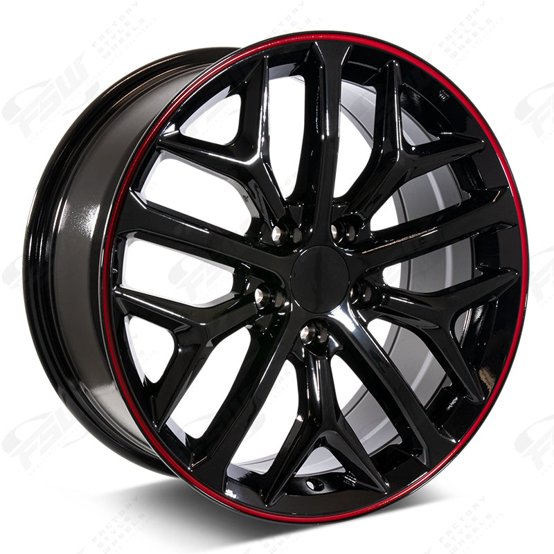 2020 SI Style - F164 18x8 Gloss Black Red Pin Stripe wheel