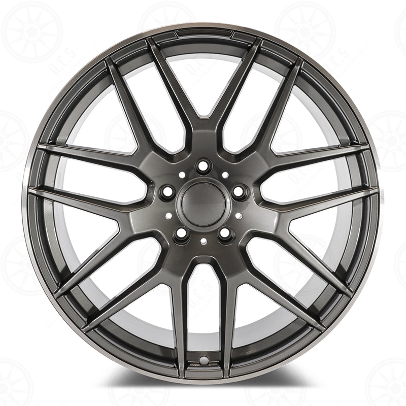 AMG Style - RM42 22x1 Machined Face/Gunmetal Outline wheel