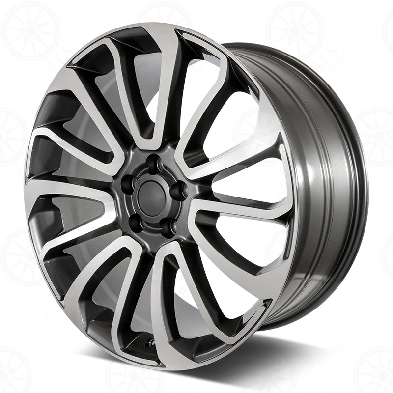 Autobiography Style - RL07 22x1 Machined Face/Gunmetal Outline wheel