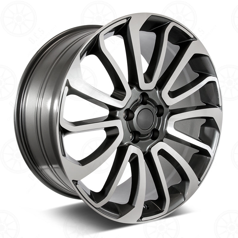 Autobiography Style - RL07 22x1 Machined Face/Gunmetal Outline wheel