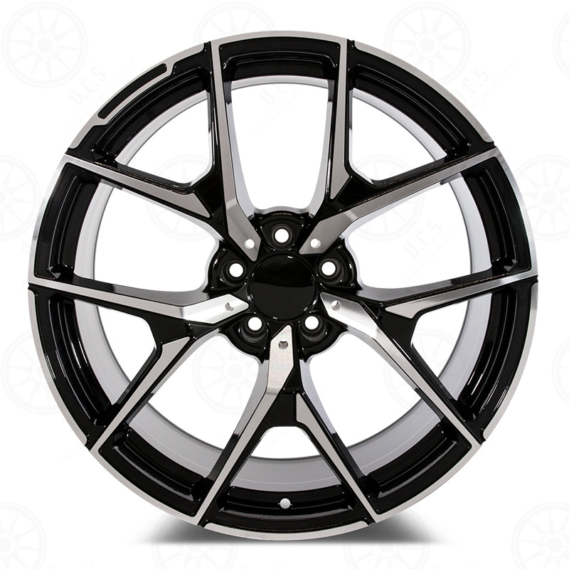 C63 Convertable Style - RM51 2x8.5 Machined Face/Black Outline wheel