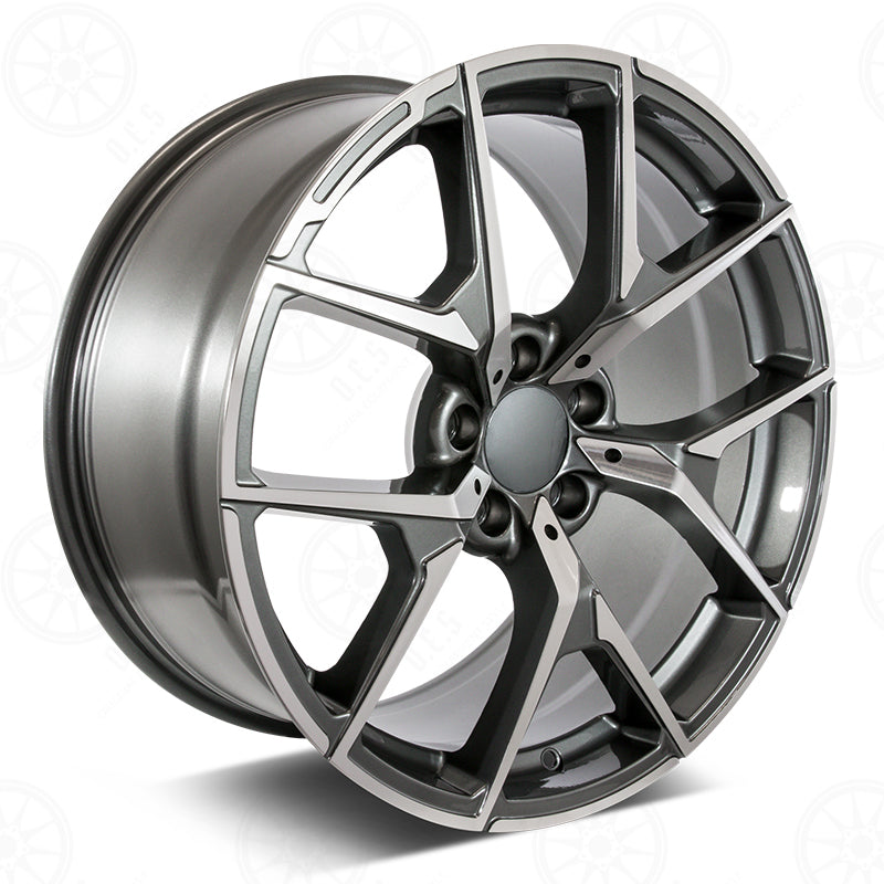 C63 Convertable Style - RM52 2x8.5 Machined Face/Gunmetal Outline wheel