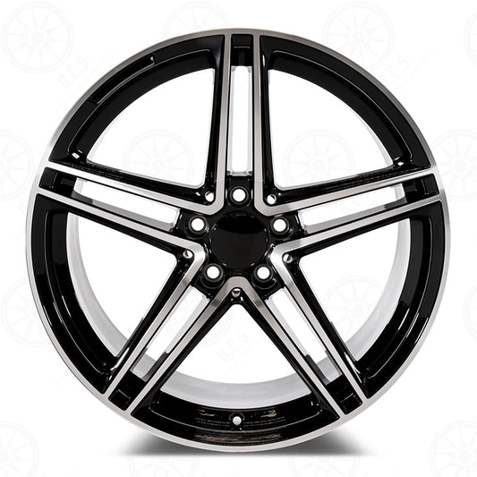 C63 Coupe Style - RM21 19x9.5 Machined Face/Black Outline wheel
