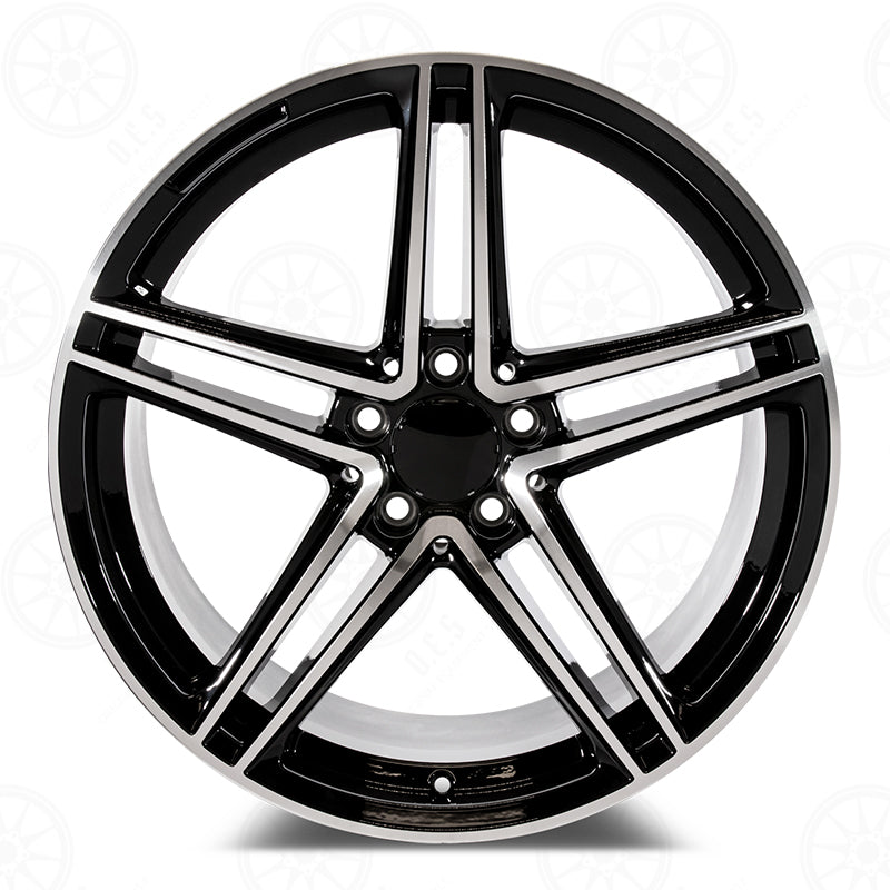 C63 Coupe Style - RM21 18x9 Machined Face/Black Outline wheel
