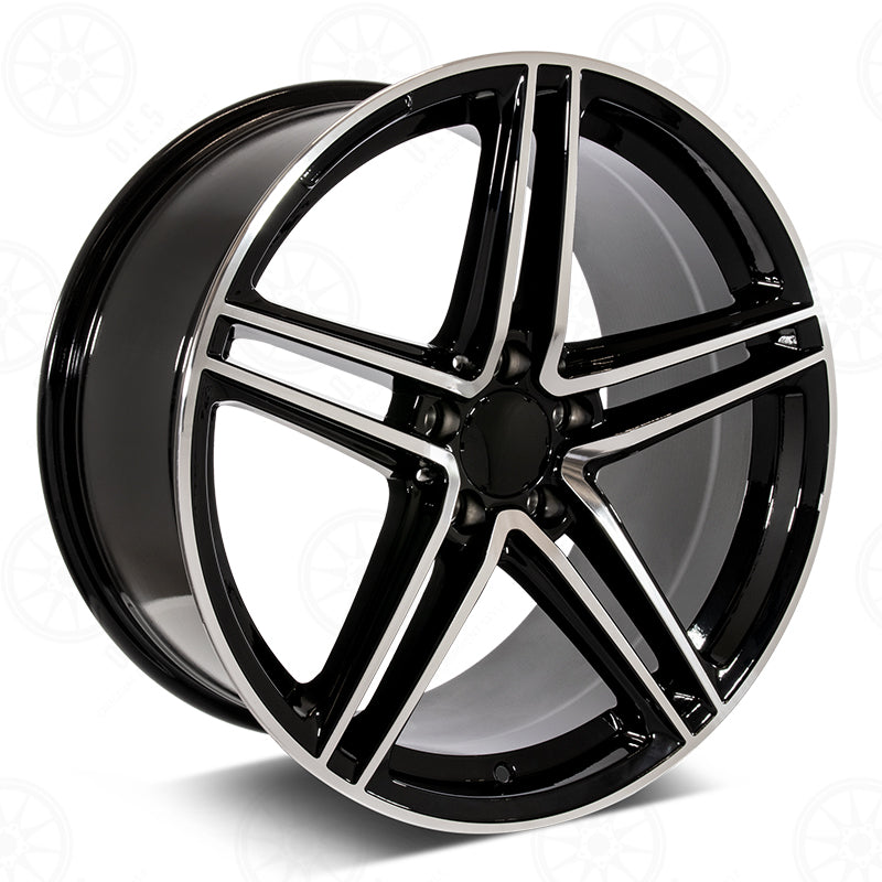 C63 Coupe Style - RM21 2x9.5 Machined Face/Black Outline wheel
