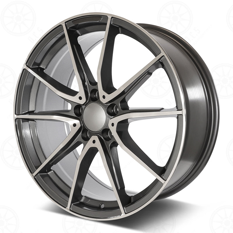 C63 Style - RM17 19x9 Machined Face/Gunmetal Outline wheel