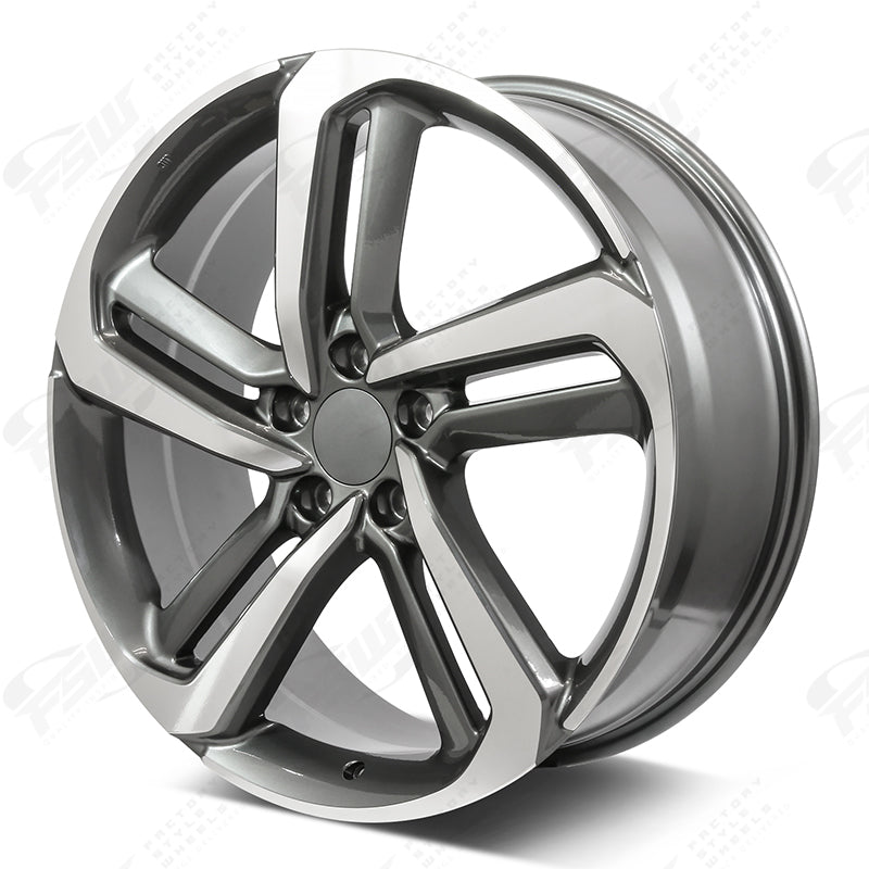 EXL Style - F137 2x8 Machined Face/Gunmetal Outline wheel