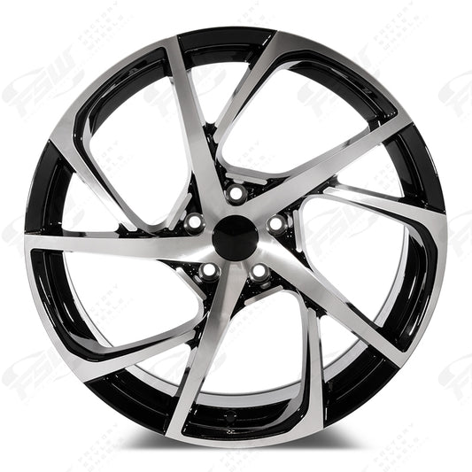 HSX Style - F231 2x8 Machined Face/Black Outline wheel