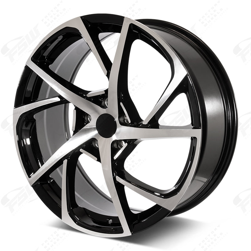 HSX Style - F231 2x8 Machined Face/Black Outline wheel