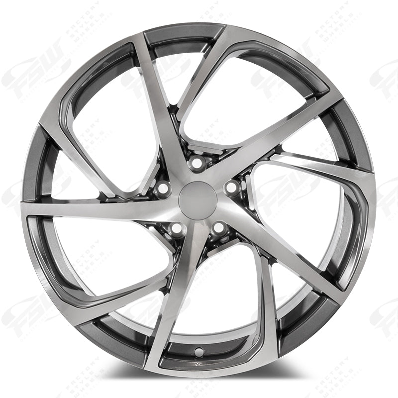 HSX Style - F232 2x8 Machined Face/Gunmetal Outline wheel