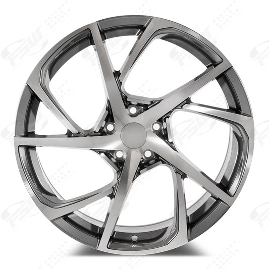 HSX Style - F232 2x8 Machined Face/Gunmetal Outline wheel