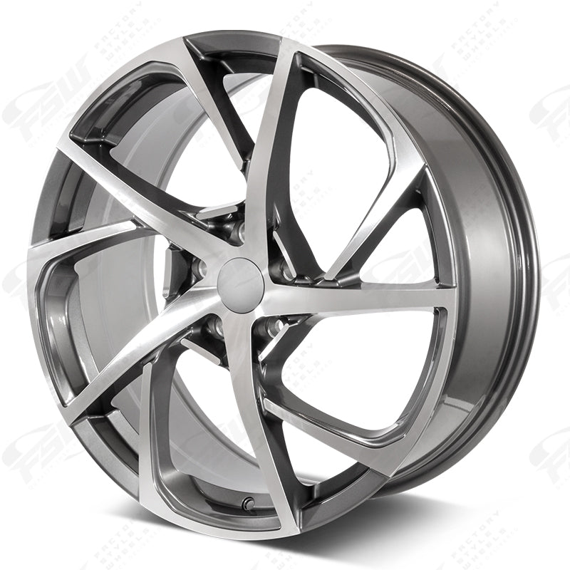 HSX Style - F232 2x8 Machined Face/Gunmetal Outline wheel
