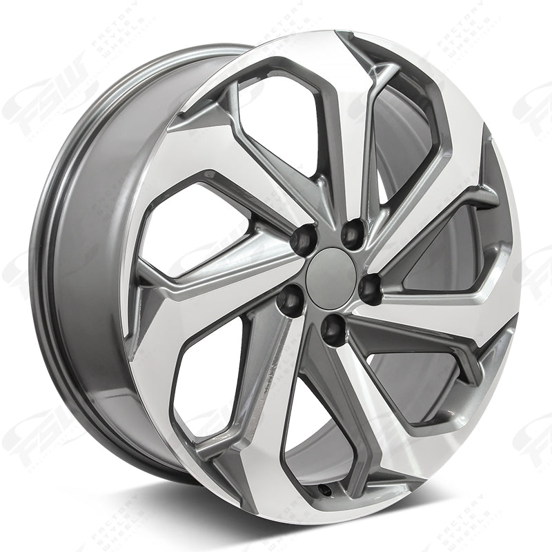 LX Sport Style - F067 2x8 Machined Face/Gunmetal Outline wheel
