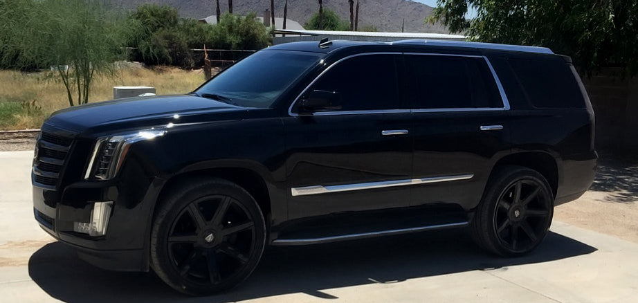 Platinum Style - F001 22x9 Satin Black Gloss Black Inserts wheel