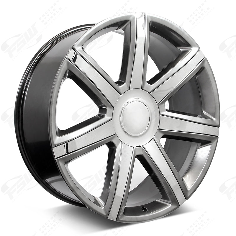 Platinum Style - F002 22x9 Hyper Black Chrome Inserts wheel