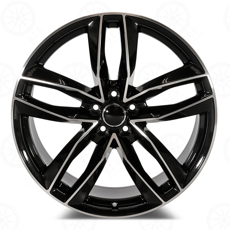 S7 Style - RA01 22x9.5 Machined Face/Black Outline wheel