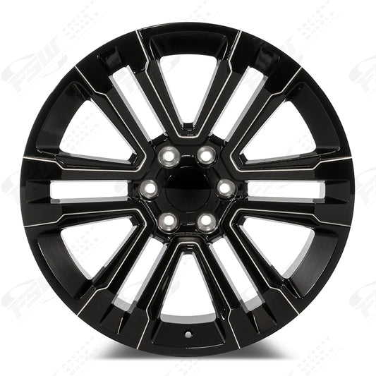 SLT Style - F131 24x1 Gloss Black Milled wheel