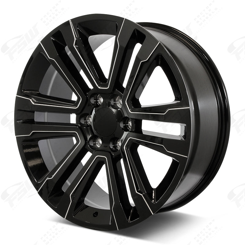 SLT Style - F131 24x1 Gloss Black Milled wheel