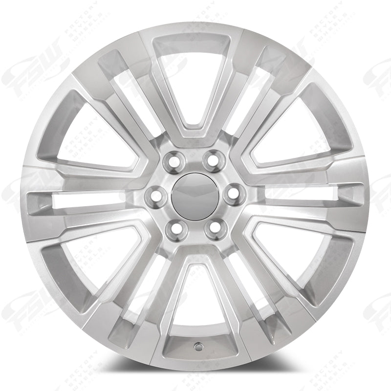SLT Style - F134 22x9 Machined Face/Silver Outline wheel
