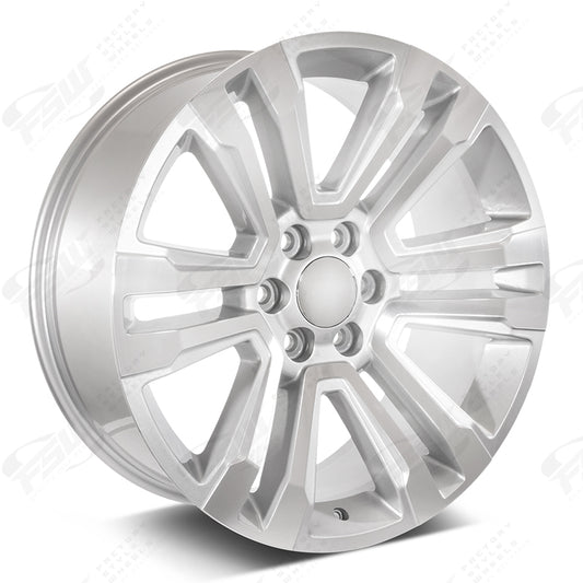 SLT Style - F134 22x9 Machined Face/Silver Outline wheel