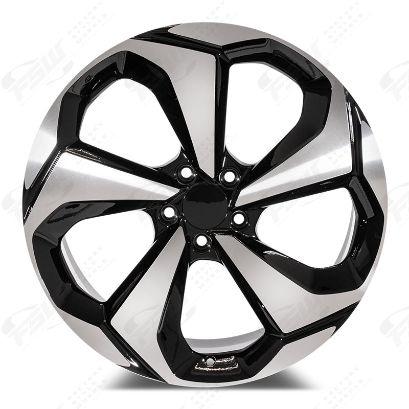 Sport Style 2020 - F166 2x8 Machined Face/Black Outline wheel