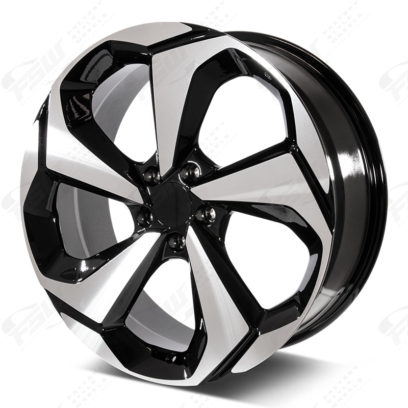 Sport Style 2020 - F166 2x8 Machined Face/Black Outline wheel