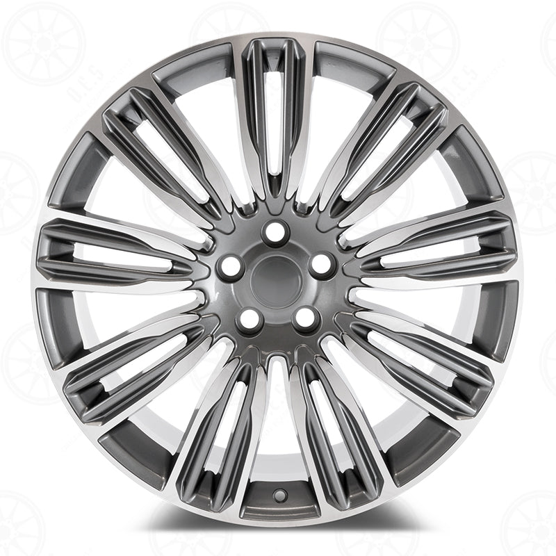 Velar Style - RL17 24x1 Machined Face/Gunmetal Outline wheel