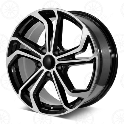 2020 Golf R Style - RA66 19x8.5 Machined Face/Black Outline wheel