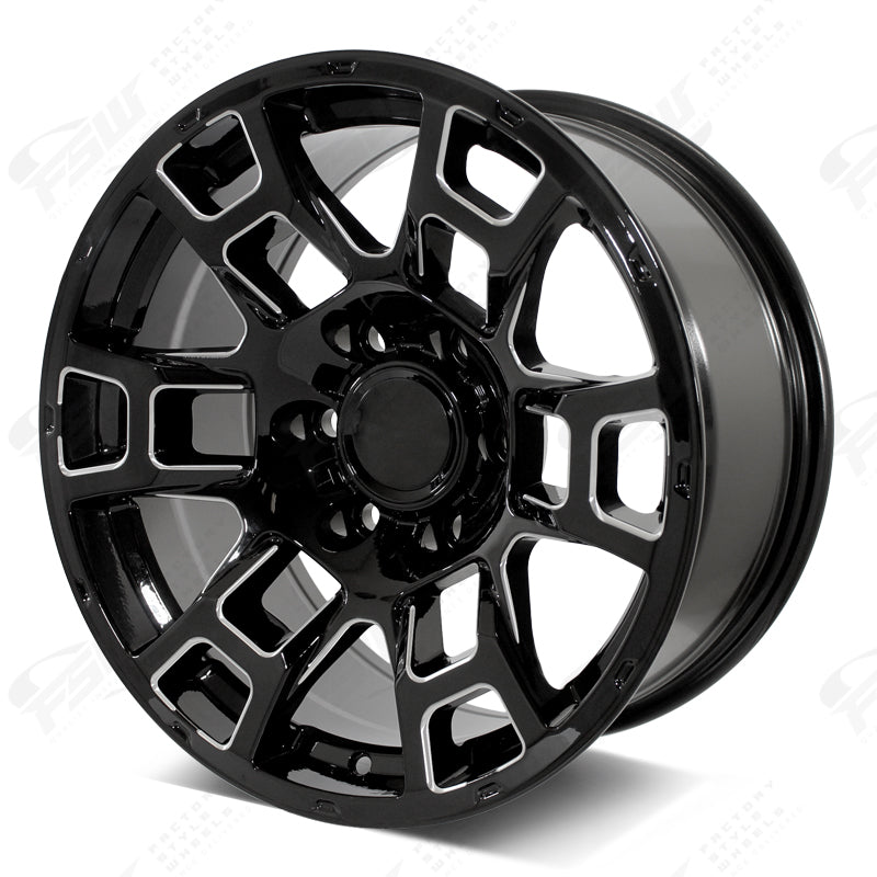 4TR Pro Style - F250 22x9 Gloss Black Milled wheel