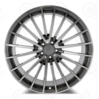 2021 S Style - RM57 22x10.5 Machined Face/Gunmetal Outline wheel
