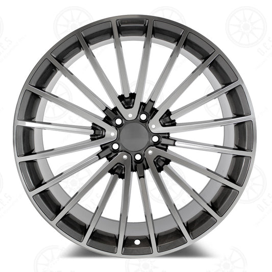 2021 S Style - RM57 22x10.5 Machined Face/Gunmetal Outline wheel