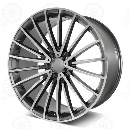 2021 S Style - RM57 22x10.5 Machined Face/Gunmetal Outline wheel