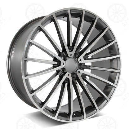 2021 S Style - RM57 22x10.5 Machined Face/Gunmetal Outline wheel