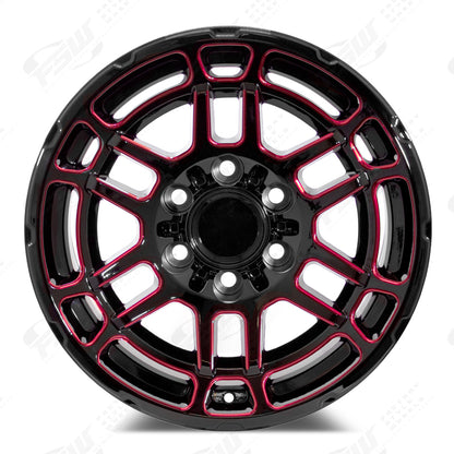 Flow Forged Tac Pro Style - F271 16x8 Black Red Milled wheel