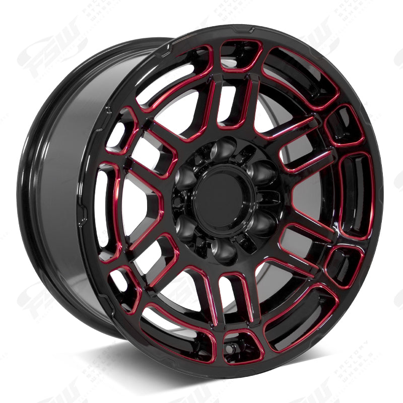 Flow Forged Tac Pro Style - F271 2x9 Black Red Milled wheel