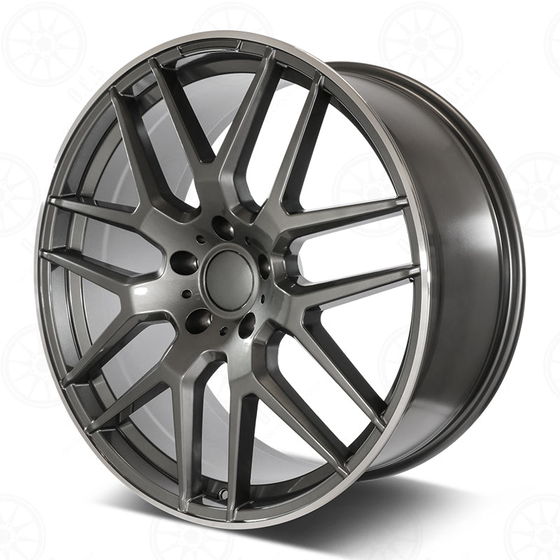 AMG Style - RM42 22x1 Machined Face/Gunmetal Outline wheel