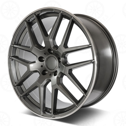 AMG Style - RM42 22x1 Machined Face/Gunmetal Outline wheel