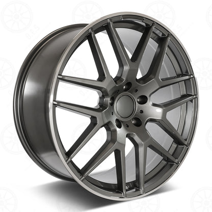 AMG Style - RM42 22x1 Machined Face/Gunmetal Outline wheel