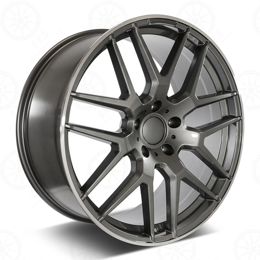 AMG Style - RM42 22x1 Machined Face/Gunmetal Outline wheel