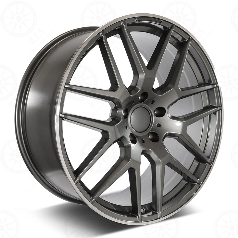 AMG Style - RM42 22x1 Machined Face/Gunmetal Outline wheel