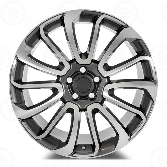 Autobiography Style - RL07 22x1 Machined Face/Gunmetal Outline wheel