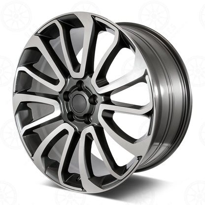 Autobiography Style - RL07 22x1 Machined Face/Gunmetal Outline wheel