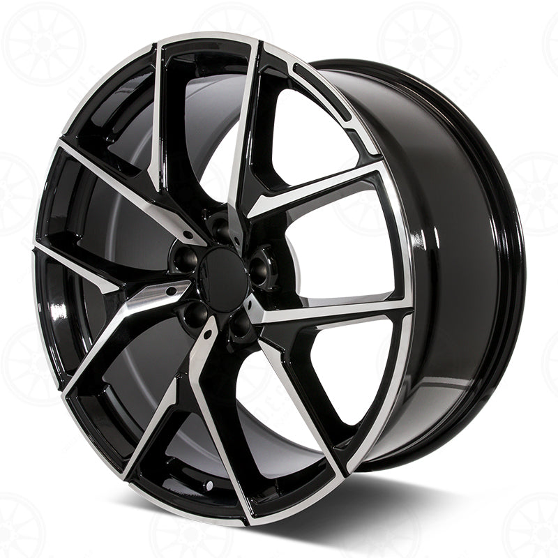C63 Convertable Style - RM51 2x8.5 Machined Face/Black Outline wheel