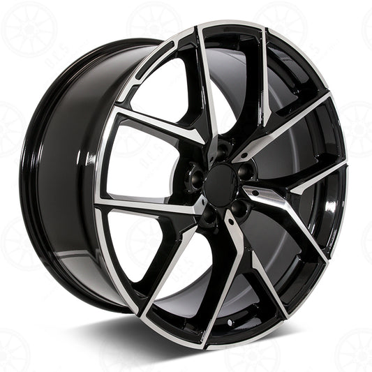 C63 Convertable Style - RM51 2x8.5 Machined Face/Black Outline wheel