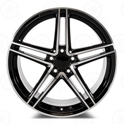 C63 Coupe Style - RM21 19x9.5 Machined Face/Black Outline wheel
