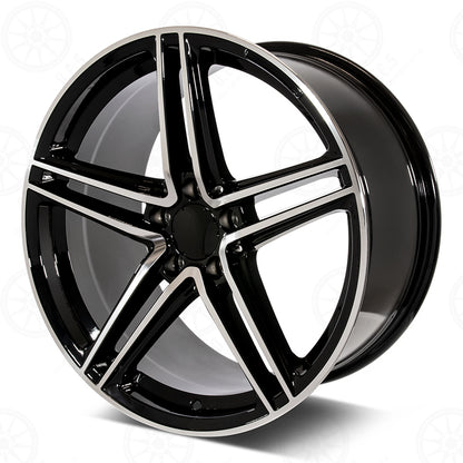 C63 Coupe Style - RM21 2x9.5 Machined Face/Black Outline wheel