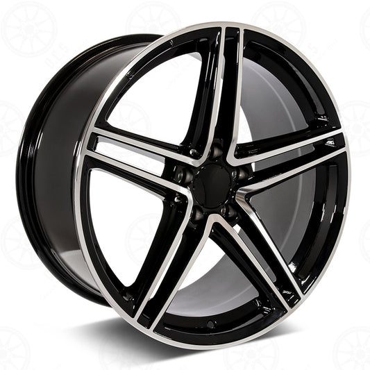 C63 Coupe Style - RM21 18x9 Machined Face/Black Outline wheel