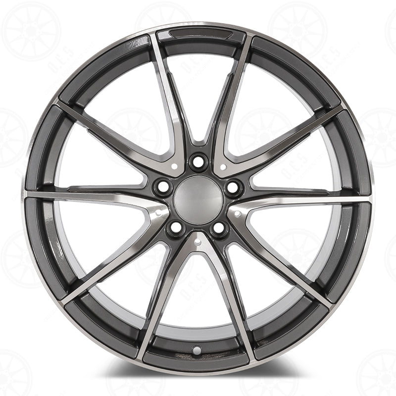 C63 Style - RM17 19x9 Machined Face/Gunmetal Outline wheel