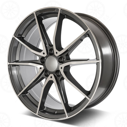 C63 Style - RM17 19x9 Machined Face/Gunmetal Outline wheel