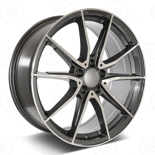C63 Style - RM17 19x9 Machined Face/Gunmetal Outline wheel